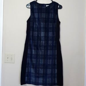 Amina Rubinacci Blended Wool Black Plaid Dress
